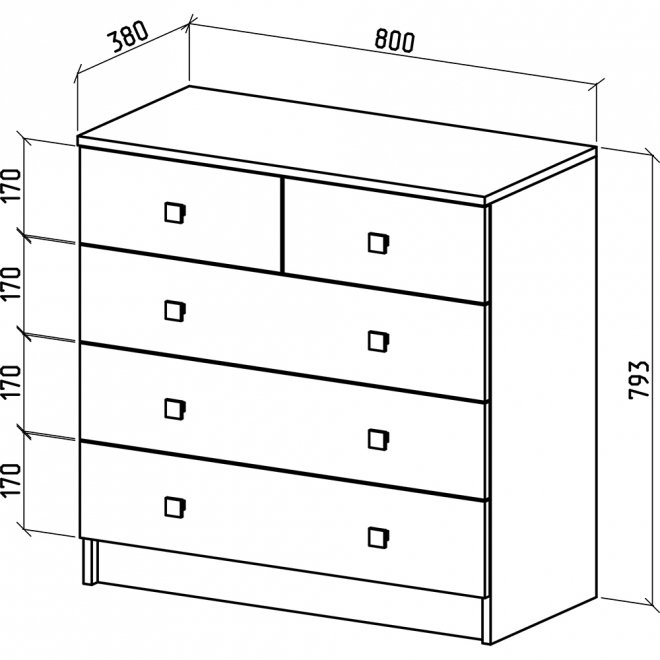 Комод Бостон-10 белый