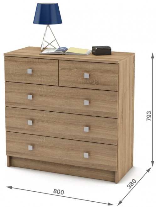 Комод Бостон-10 дуб сонома