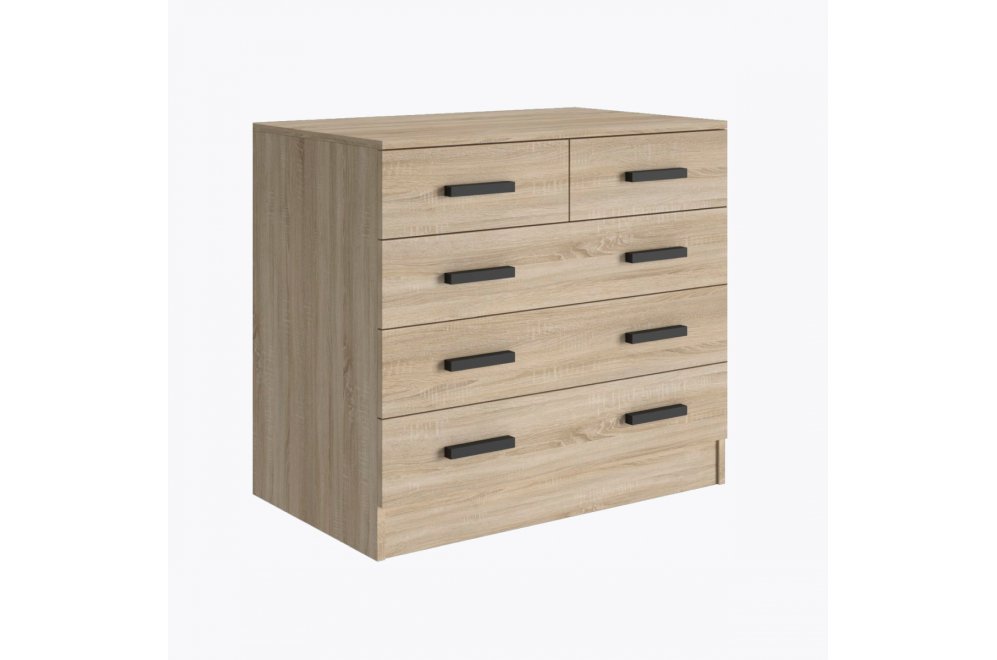 Комод Бостон 5 ящиков сонома ЛДСП