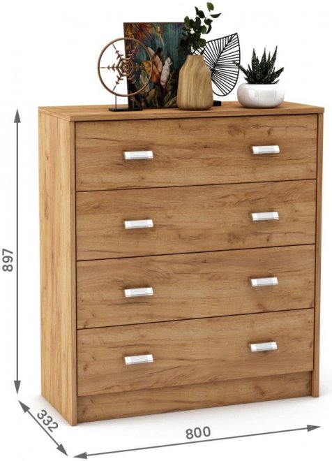 Комод Имидж-804 дуб золотистый