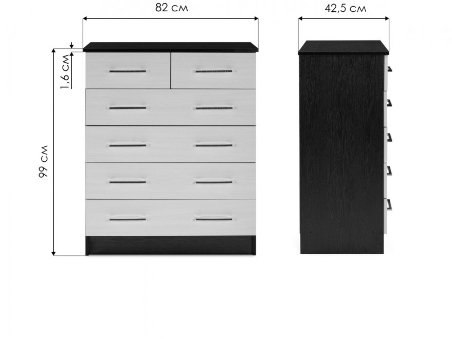 Комод Катрин-5 белый