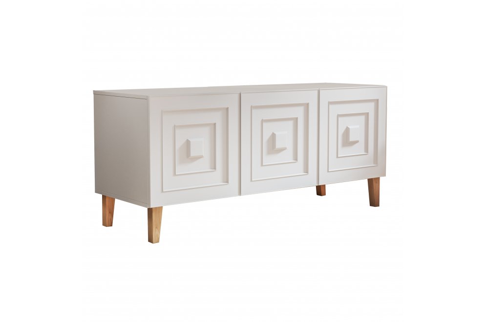 Комод Клео белый шагрень