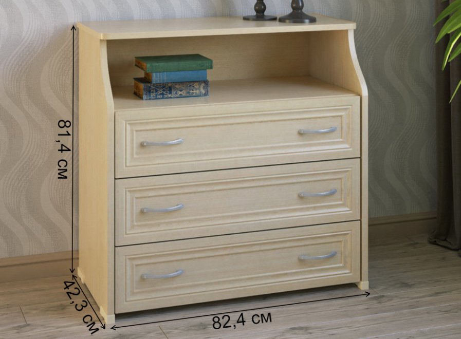 Комод КМ-31-НФ дуб молочный