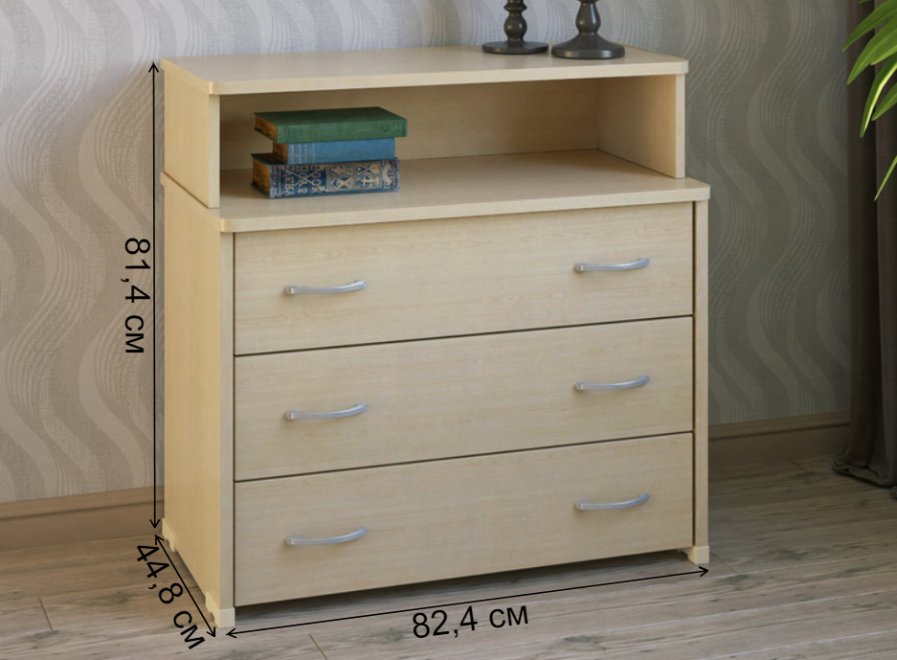Комод КМ-3-Н дуб молочный
