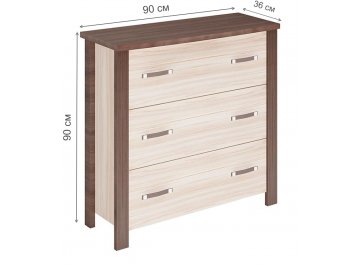 Детский комод КМД ШК шамони / карамель