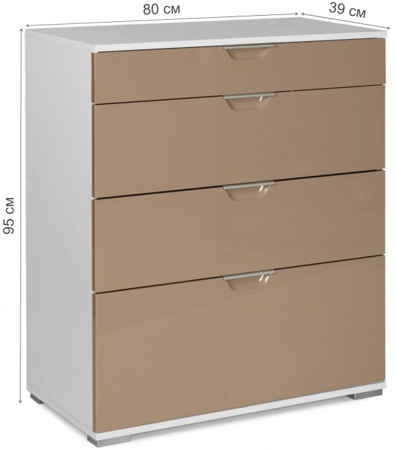 Комод Кадмос белый / мокко