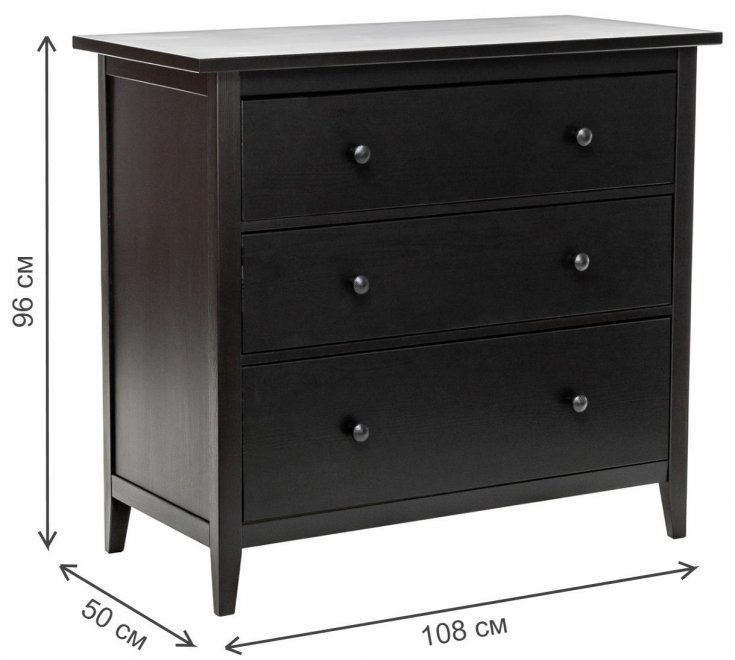 Комод Leset Мира 03 черный