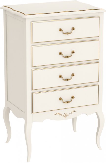 Комод Малонн Ави белый 4 ящика
