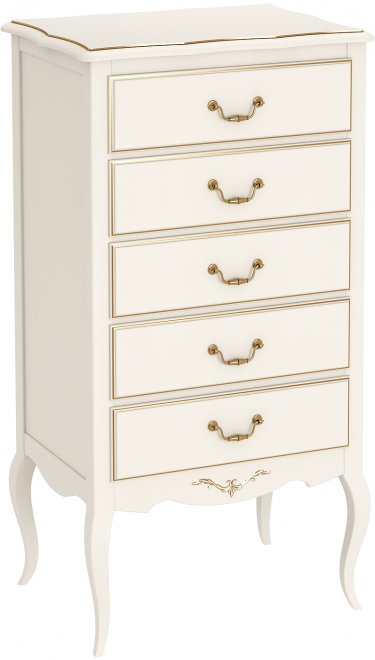 Комод Малонн Ави белый 5 ящиков
