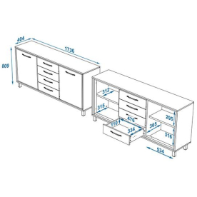 Комод Мельбурн 1009.М1