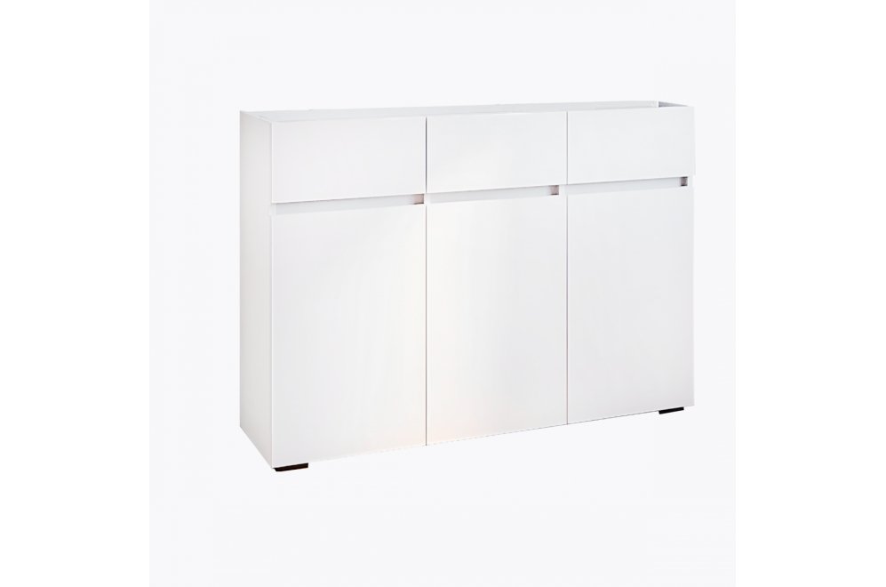 Комод Мика 1204 три ящика белый ЛДСП