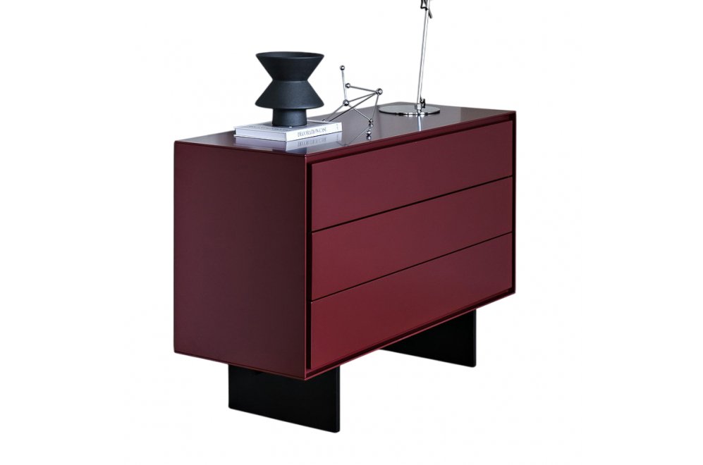 Комод Miramar тёмно-красный / черный