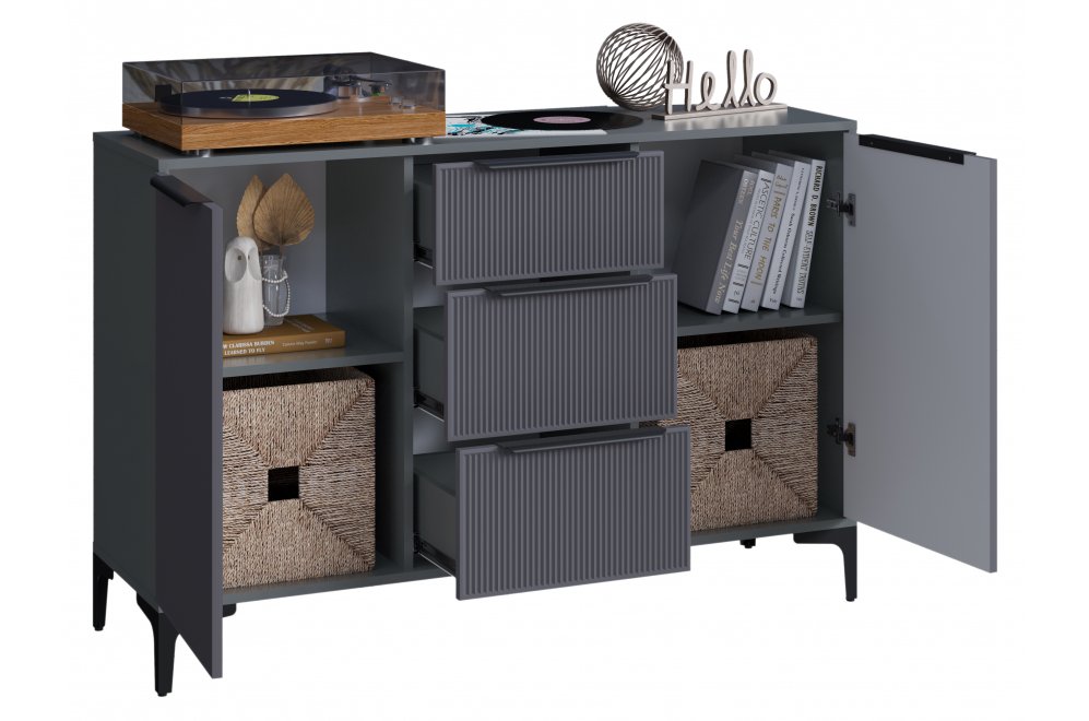 Комод Иадама графит / графит софт