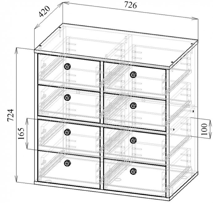 Комод Прайм-22-1 КМД-Прайм-22-1-ВБ венге / белый