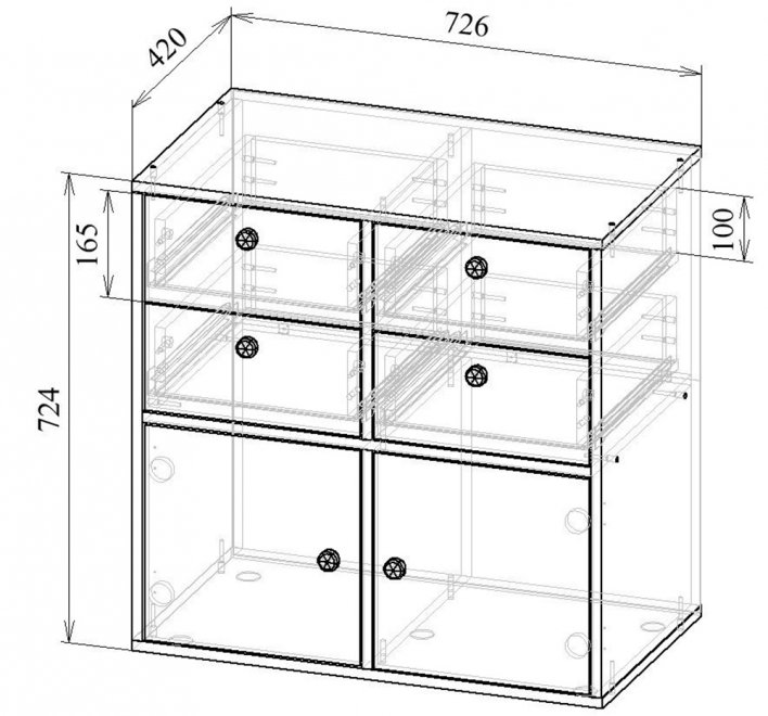 Комод Прайм-22-3 КМД-Прайм-22-3-БТ белый