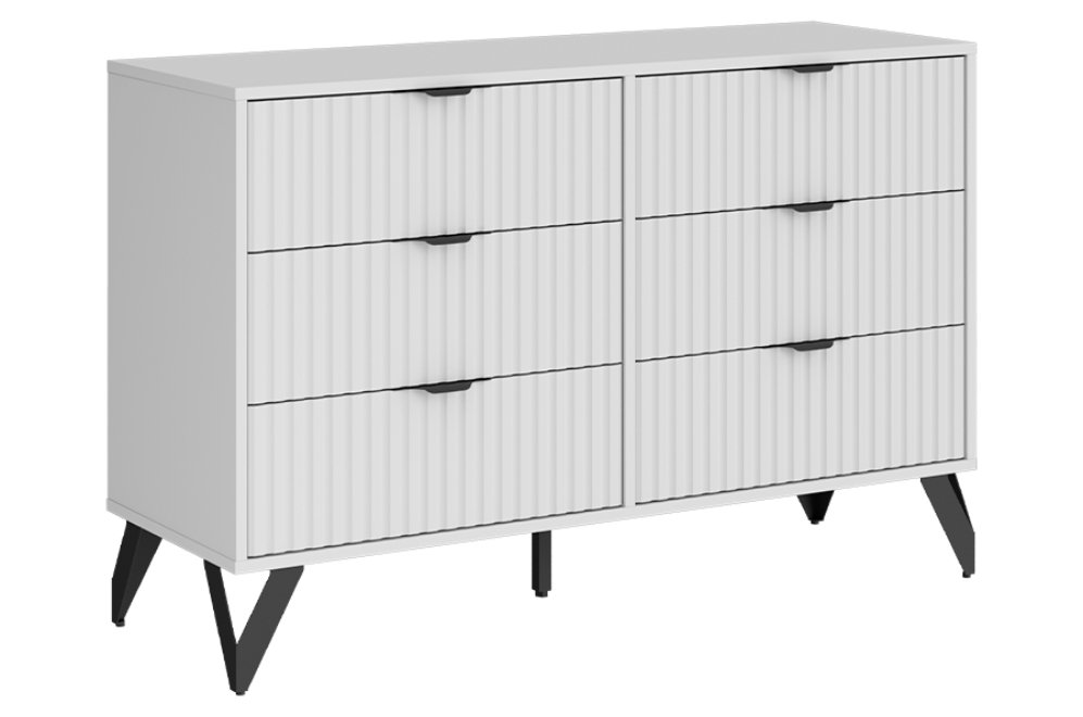 Комод ridberg lugano 6Я белый / черный