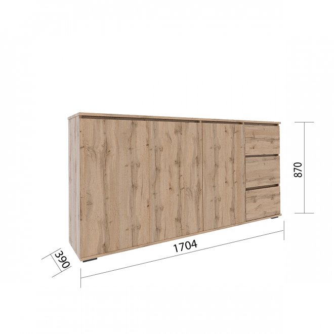 Комод Сура 1704 дуб вотан