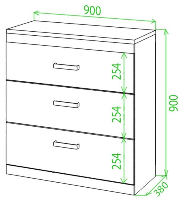 Комод Той 90 КБЕ карамель / белый