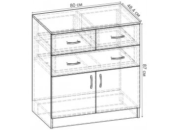 Комод Уют-2.11 К.063.800-01
