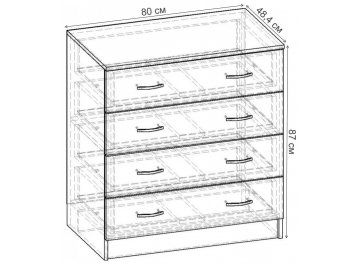 Комод Уют-2.1 К.053.800-01