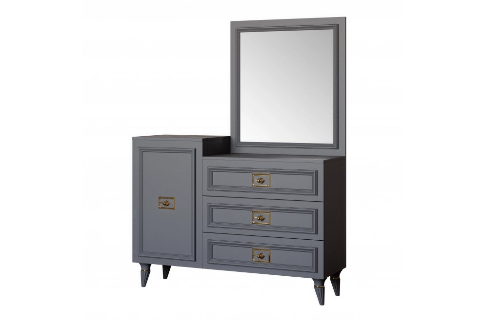 Комод Валенсия СВК-13 серый / золото