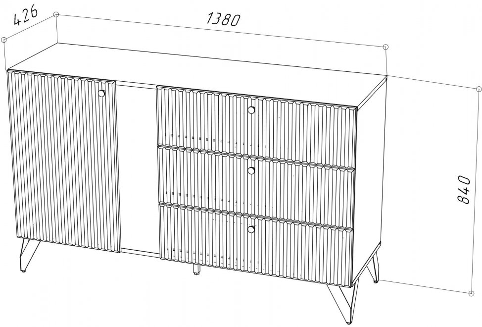 Комод Жан КД-3 черный