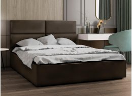 Двуспальная кровать Афродита-4 180х200 с ПМ велюр lecco choco