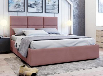 Полутораспальная кровать Афродита-5 кораловый велюр lecco coral