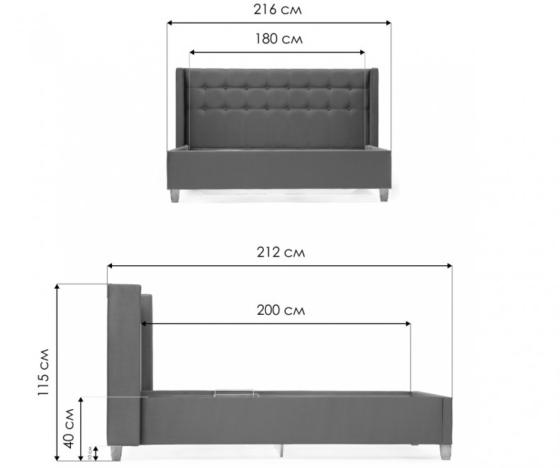 Двуспальная кровать Афродита-9.2 180х200 с ПМ велюр velutto 35