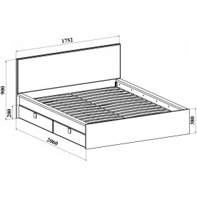 Двуспальная кровать Анастасия АН-22К
