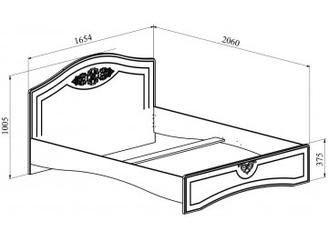 Кровать из дерева Ассоль плюс АС-113K