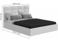 Двуспальная кровать Брентор 160х200 с ПМ рогожка серая