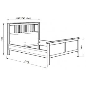 Двуспальная кровать Кантри