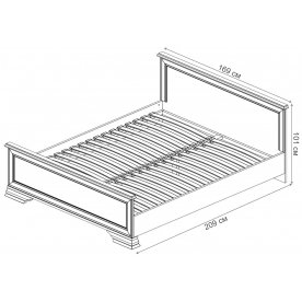 Двуспальная кровать Кентаки LOZ с основанием