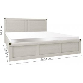 Двуспальная кровать Magellan 140x200 сосна винтаж