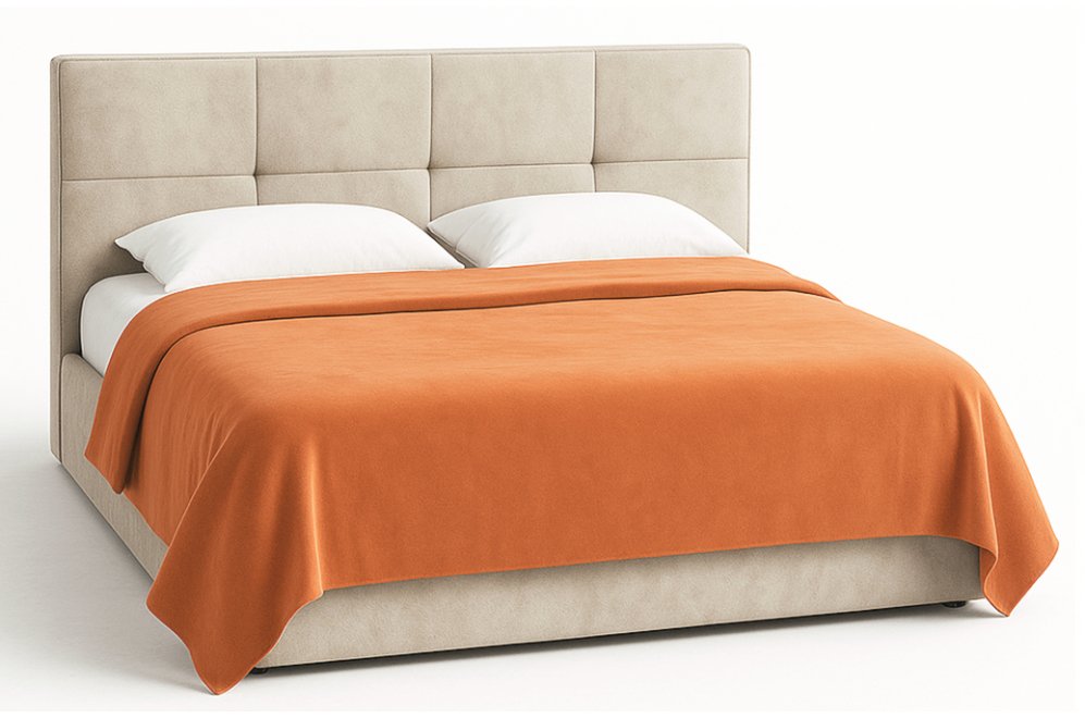 Двуспальная кровать Манака 160х200 бежевая