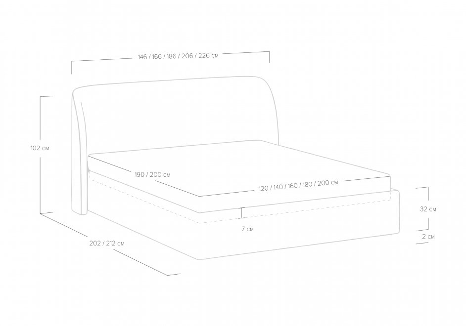 Двуспальная кровать Nicole 180х200 с основанием белый микровелюр