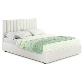 Двуспальная кровать Olivia 160х200 бежевый велюр