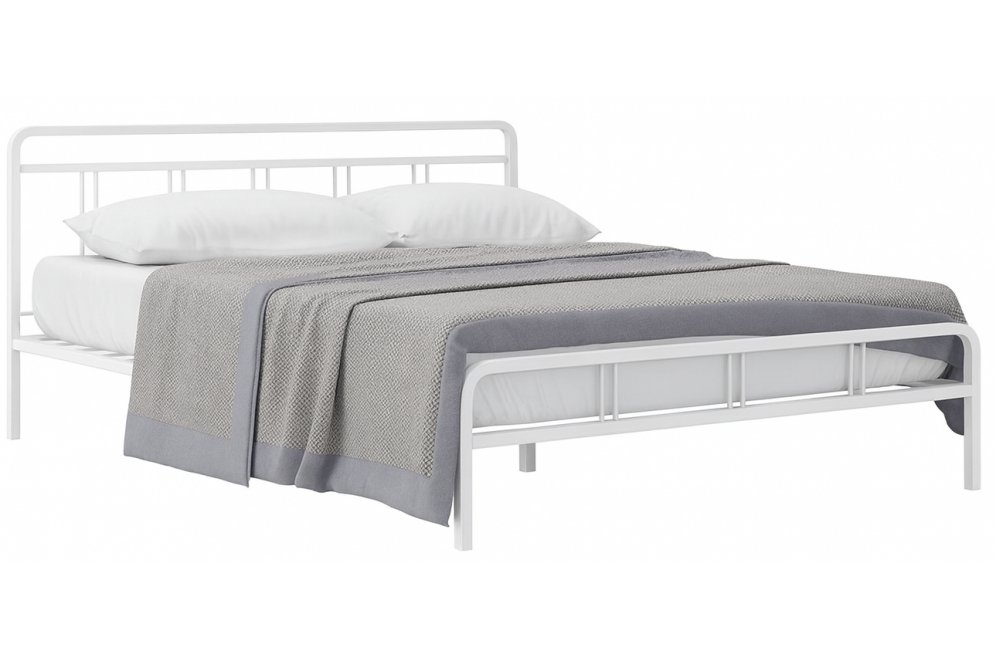 Двуспальная кровать Рейк 160х200 белая