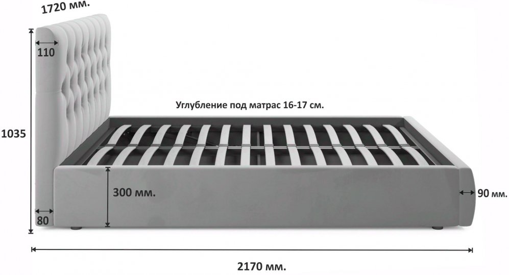 Двуспальная кровать Беллора 160х200 с ПМ желтый велюр