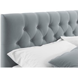 Двуспальная кровать Verona 180х200 серый велюр