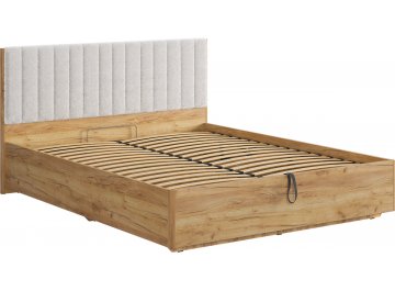 Двуспальная кровать Юлия 160x200 см дуб крафт золотой / белый