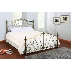 Кровать BD-95 160х200 античный никель