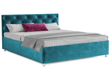 Полутораспальная кровать Классик сине-зеленый бархат star velvet 43 black