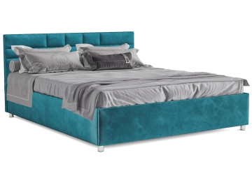 Двуспальная кровать Нью-Йорк сине-зеленый бархат star velvet 43 black green