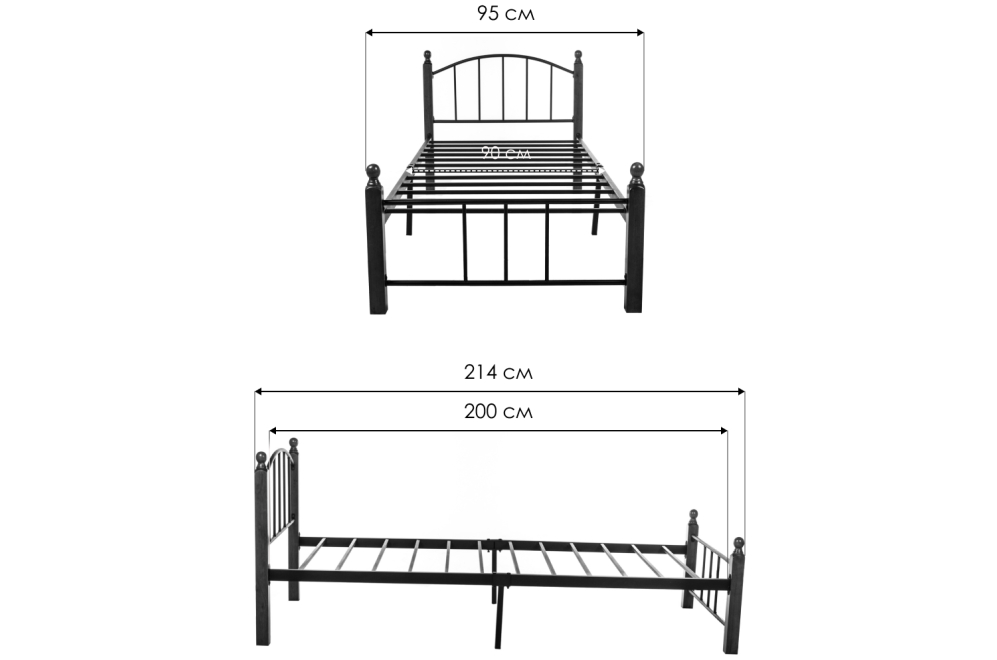 Односпальная кровать АТ-915 90х200 queen bed