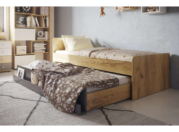 Лойс 80 Кровать Дуб золотистый-Графит