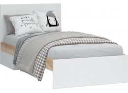 Односпальная кровать Джидда 90х200 белый / дуб делано