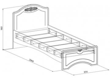 Односпальная кровать Ассоль плюс АС-26