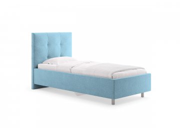 Односпальная кровать Caprice голубой рогожка